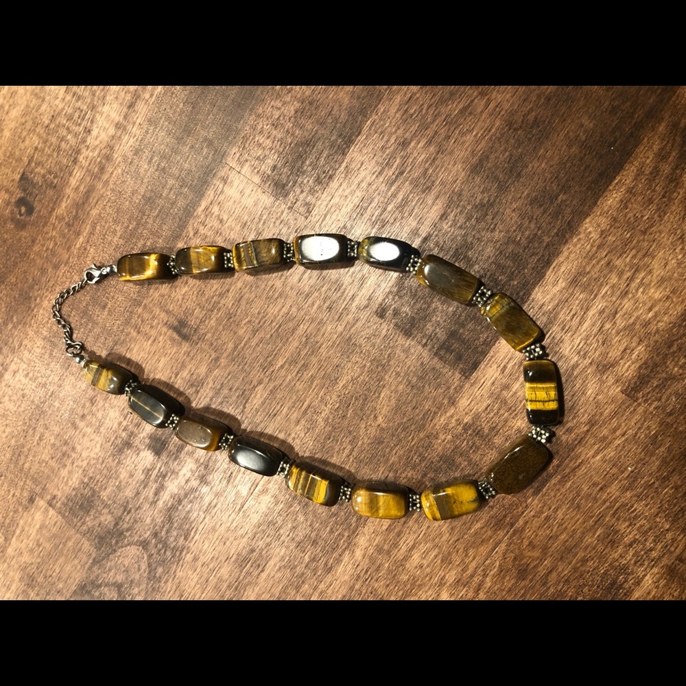 Brown stone necklace